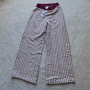 LOFT NWT size small Beach Geo Crochet Wide Leg Pants